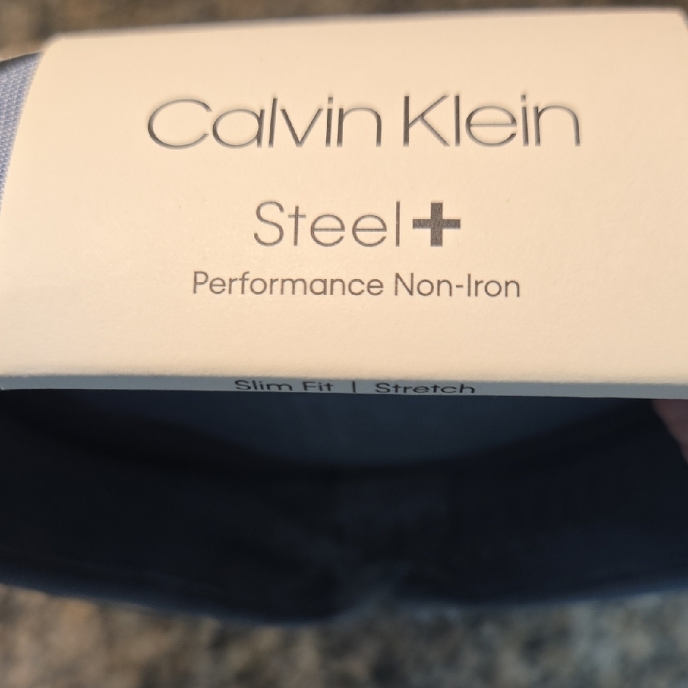 Calvin Klein Men's Steel Blue Dress Shirt - Picture 7 of 7